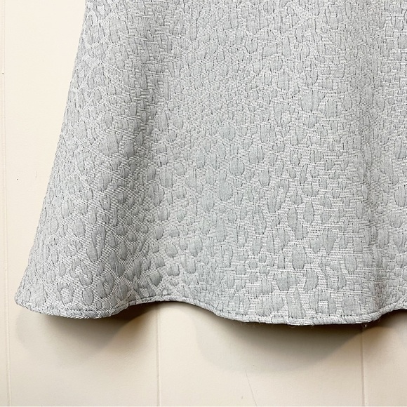 Tibi NWT Rime Jacquard Dress 6 gray leopard neutral fit flare mini cocktail - Picture 4 of 13